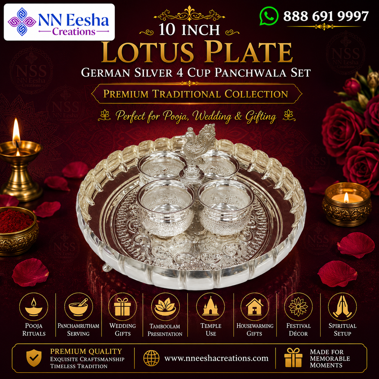 NN Eesha Creations German Silver