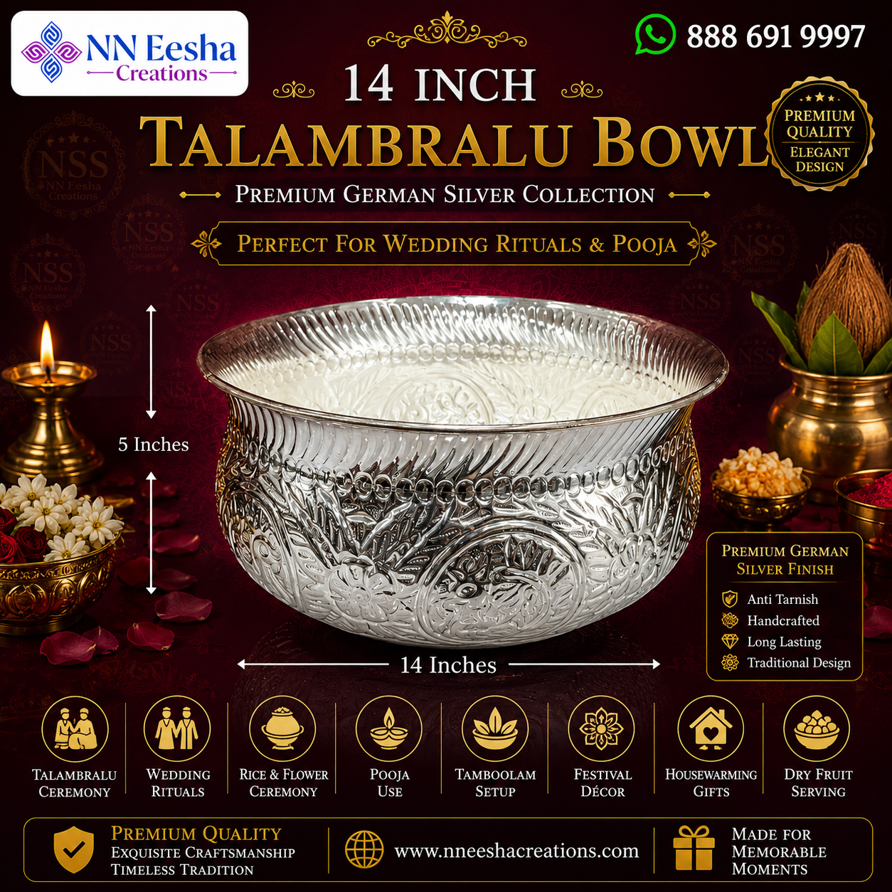 NN Eesha Creations German Silver