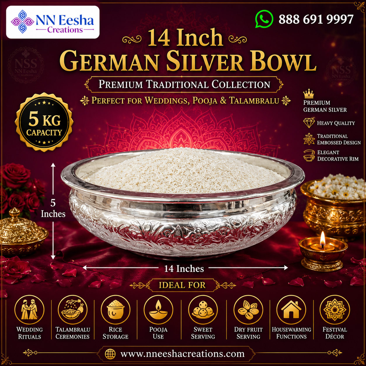 NN Eesha Creations German Silver