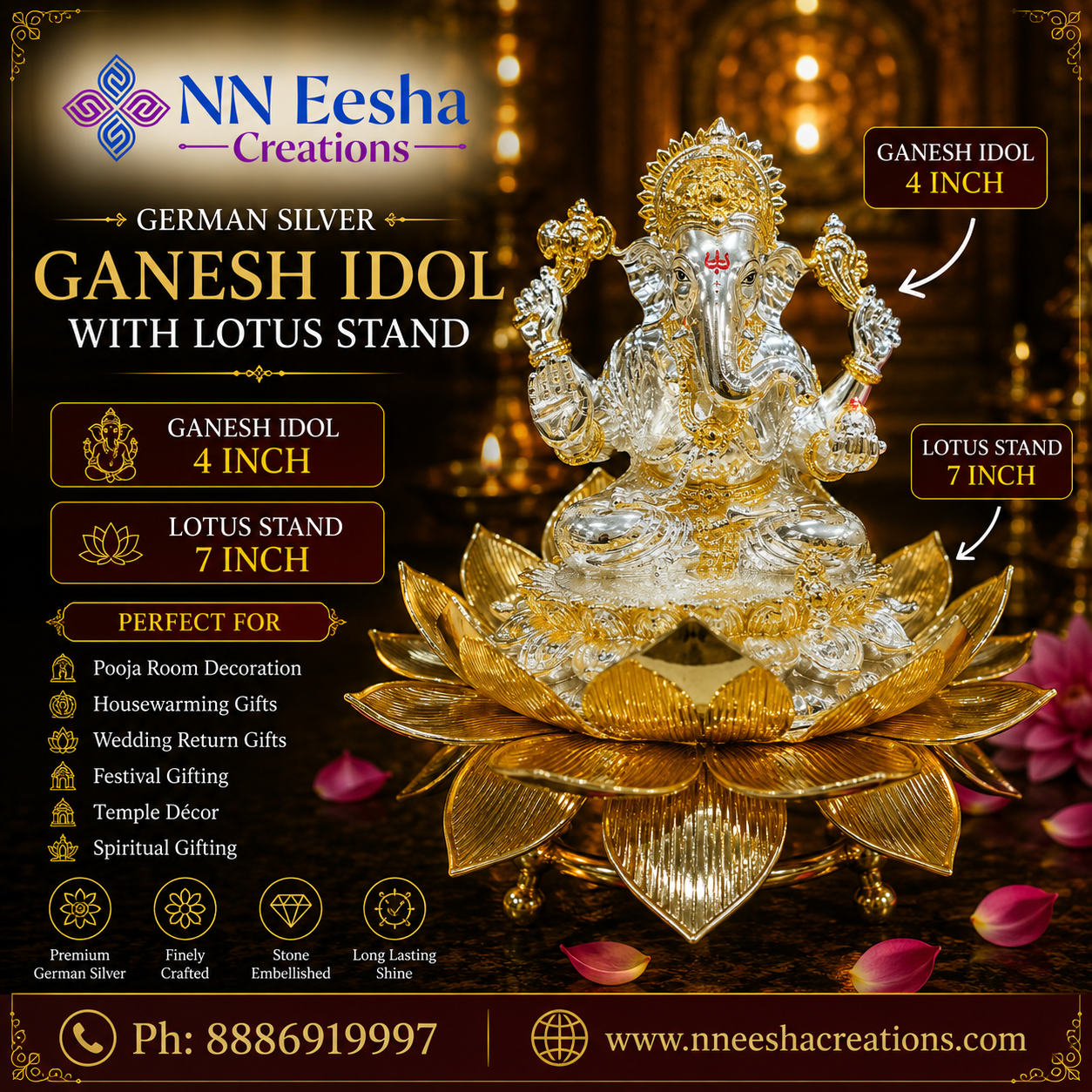 NN Eesha Creations German Silver