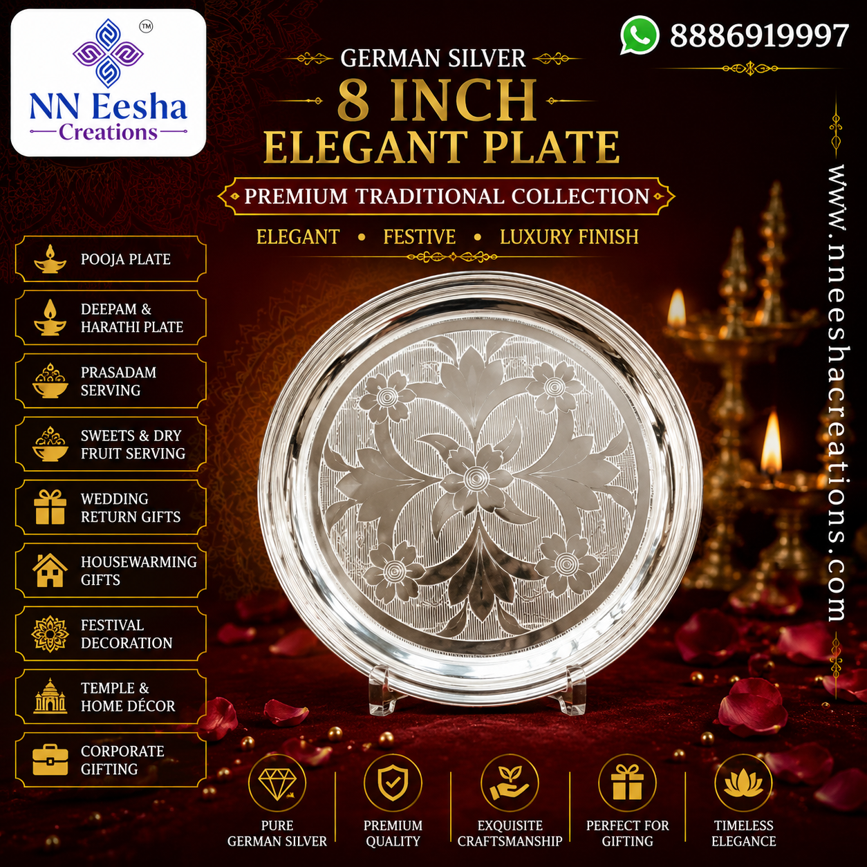 NN Eesha Creations German Silver