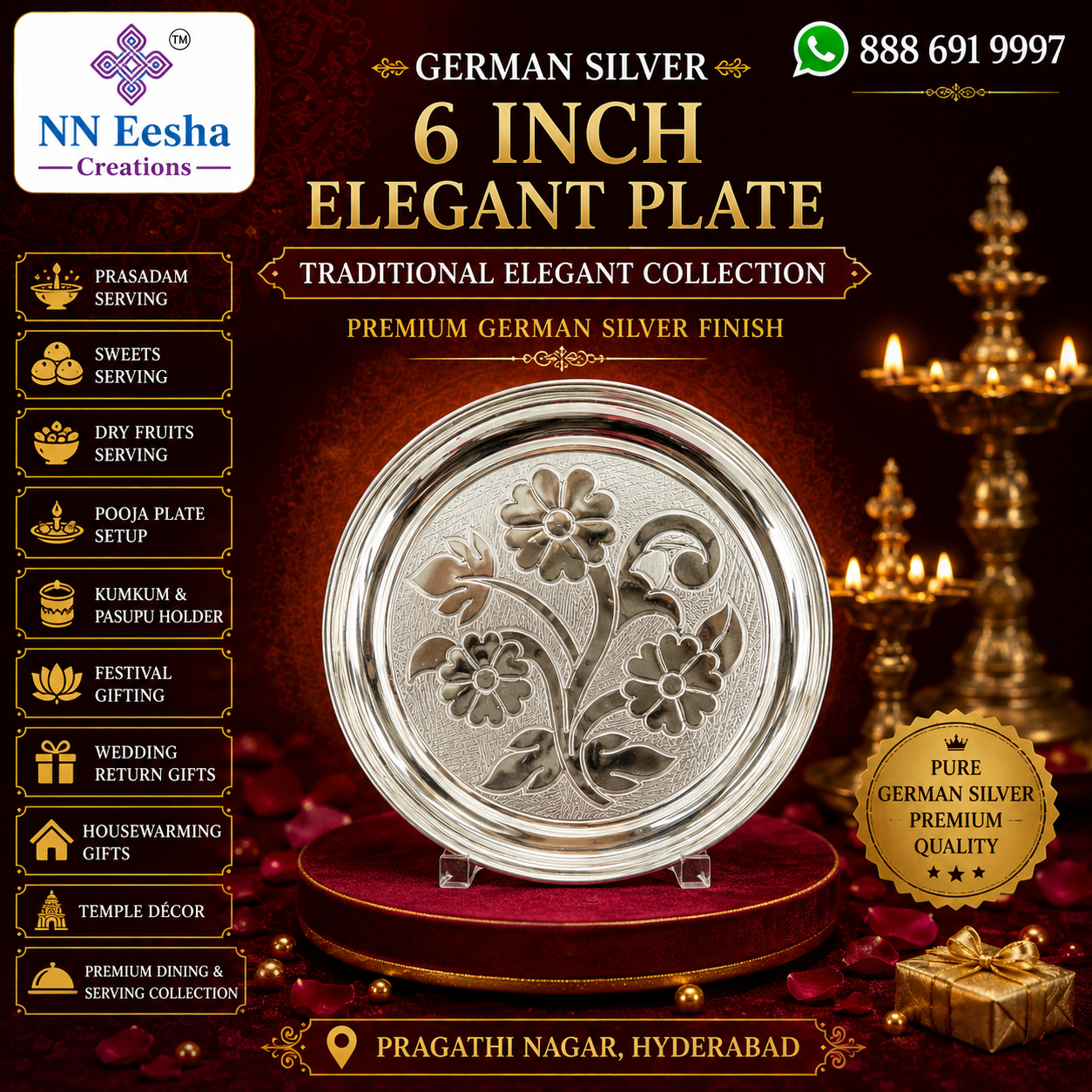 NN Eesha Creations German Silver