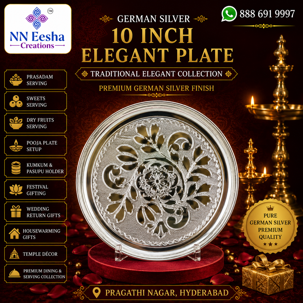 NN Eesha Creations German Silver