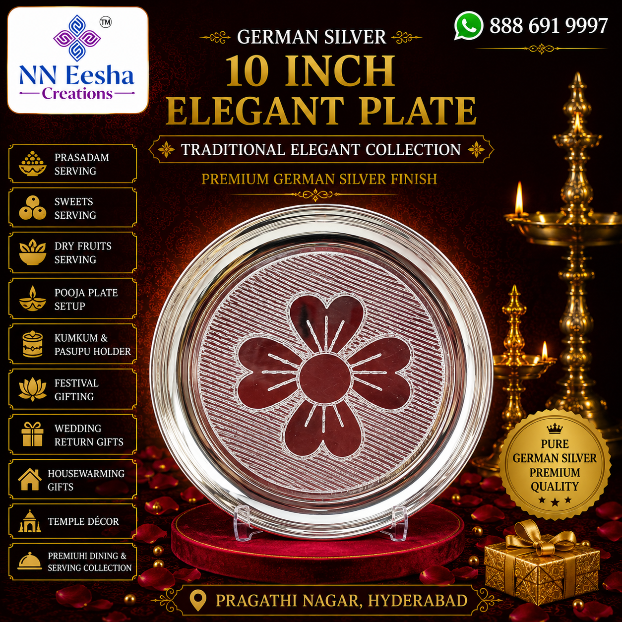 NN Eesha Creations German Silver
