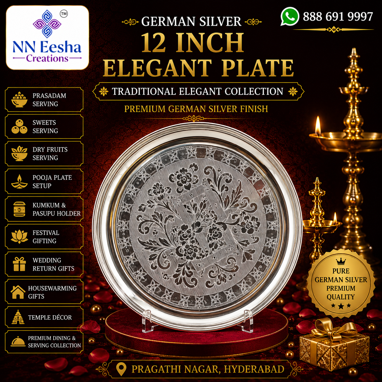 NN Eesha Creations German Silver