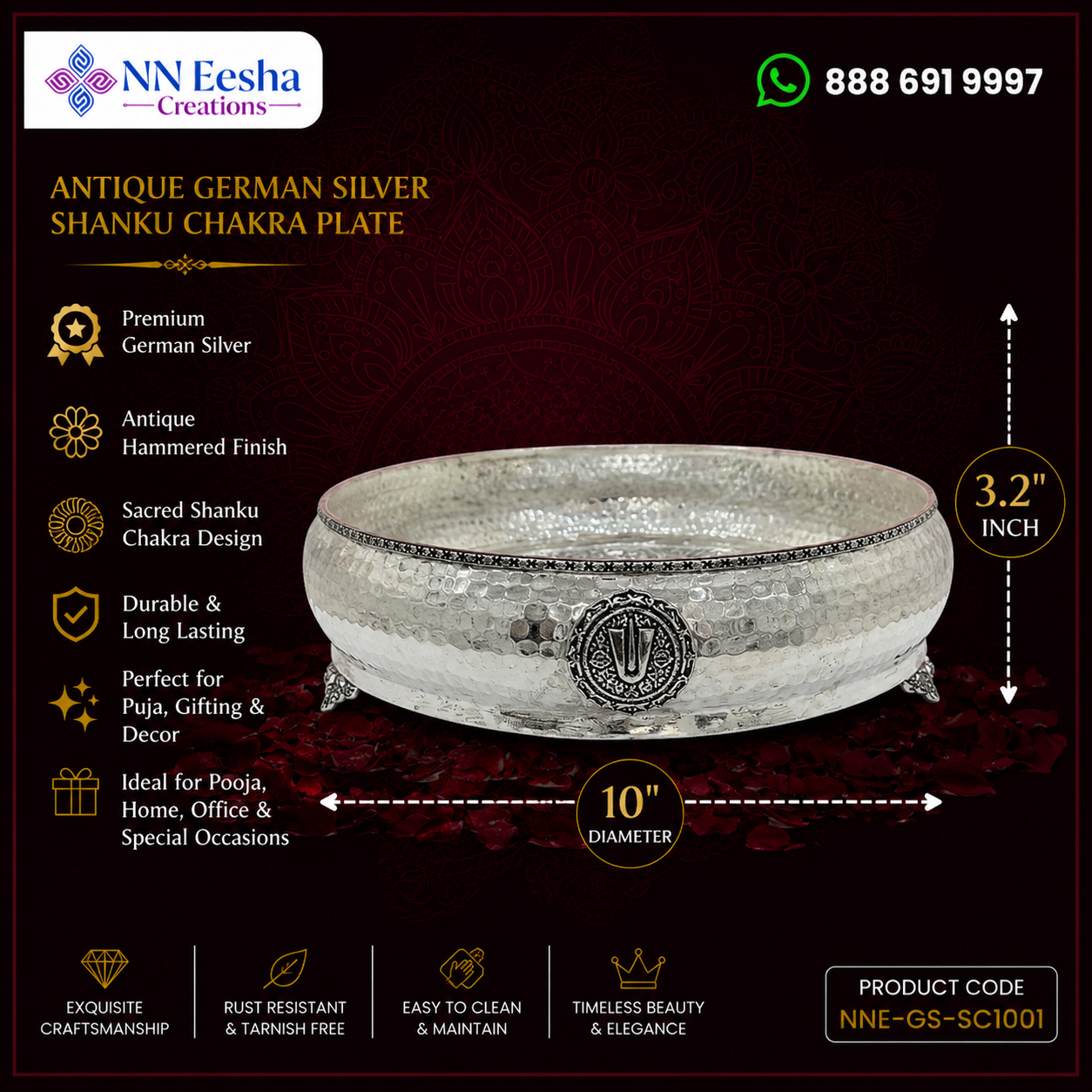 NN Eesha Creations German Silver