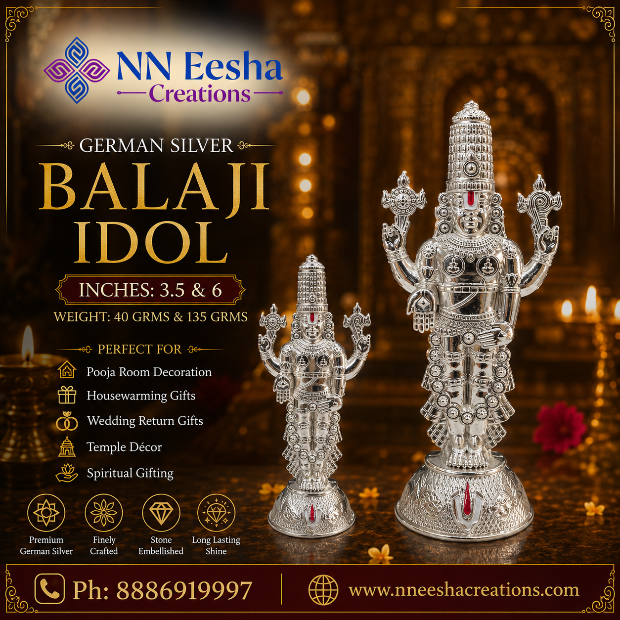 NN Eesha Creations German Silver