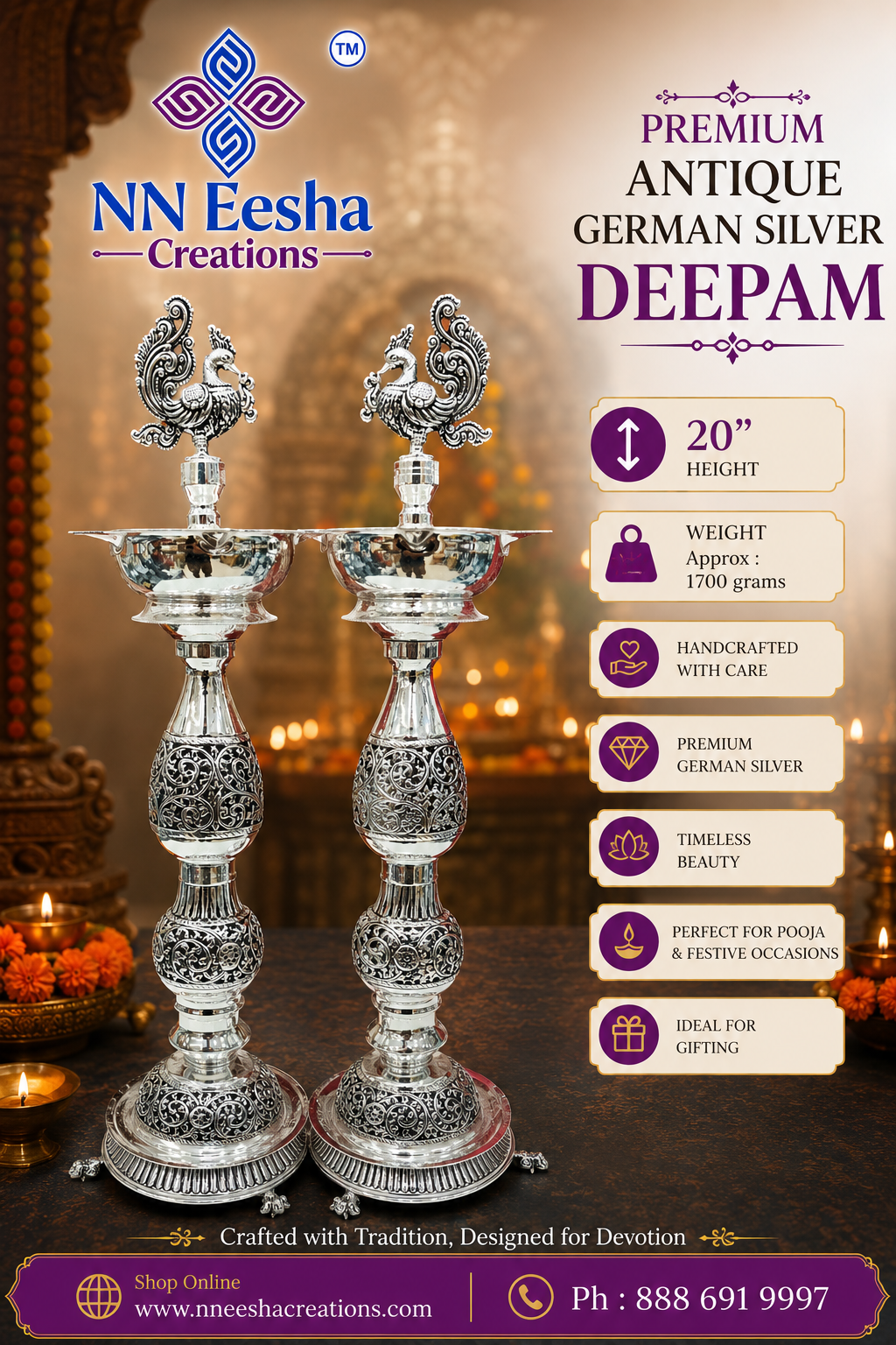 NN Eesha Creations German Silver