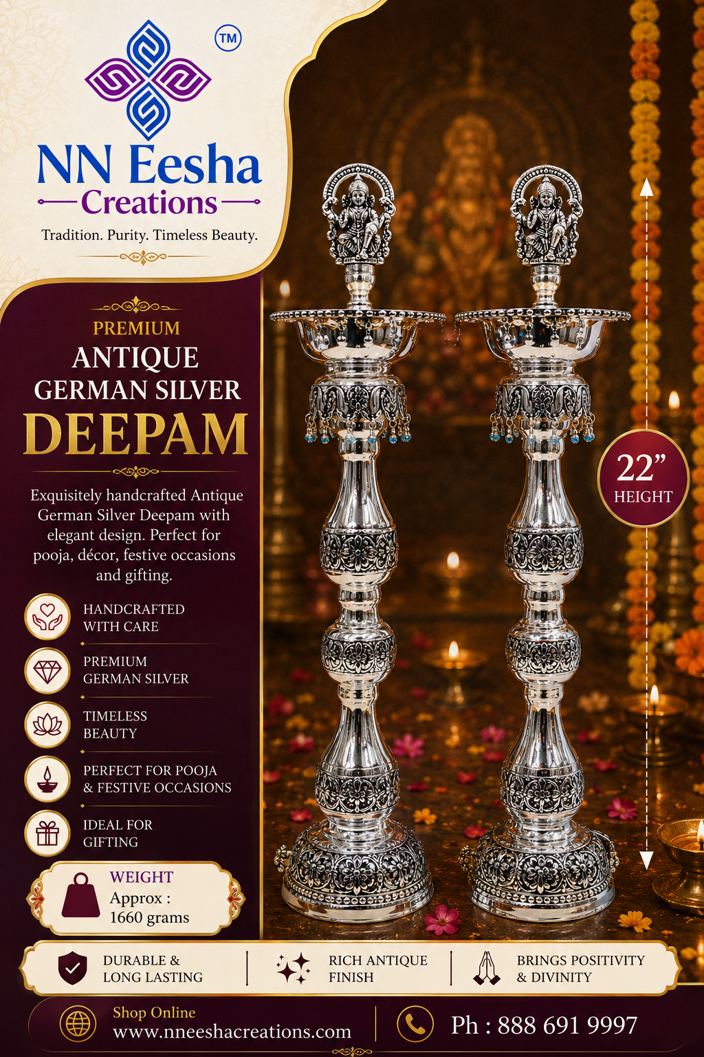 NN Eesha Creations German Silver