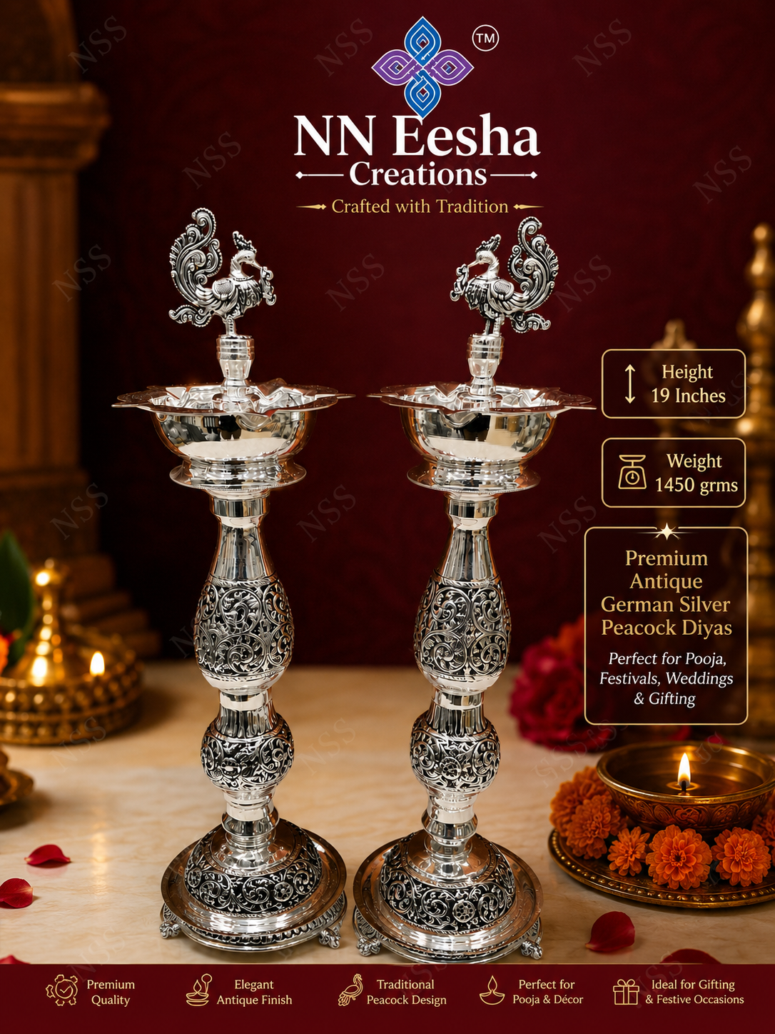 NN Eesha Creations German Silver