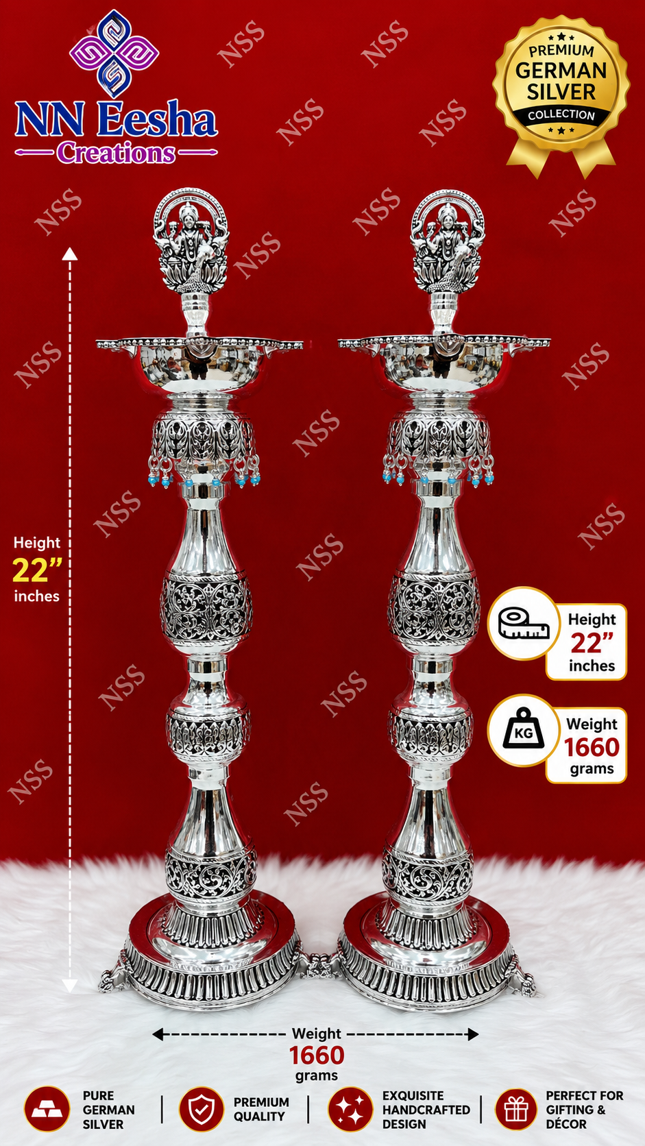 NN Eesha Creations German Silver