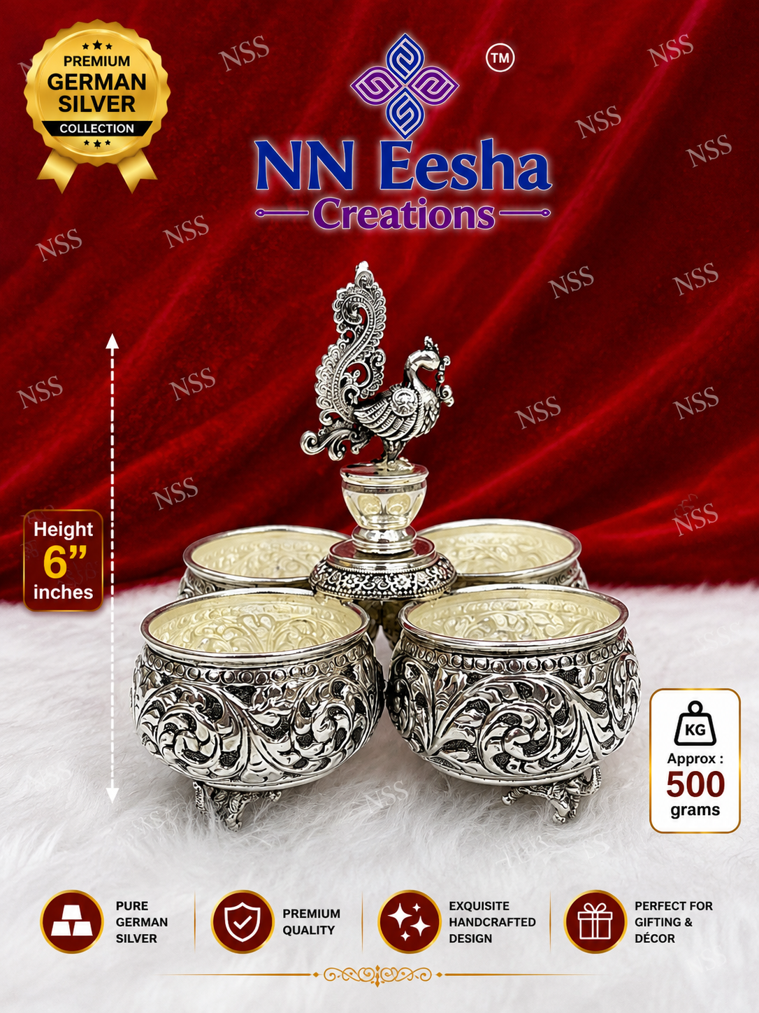 NN Eesha Creations German Silver