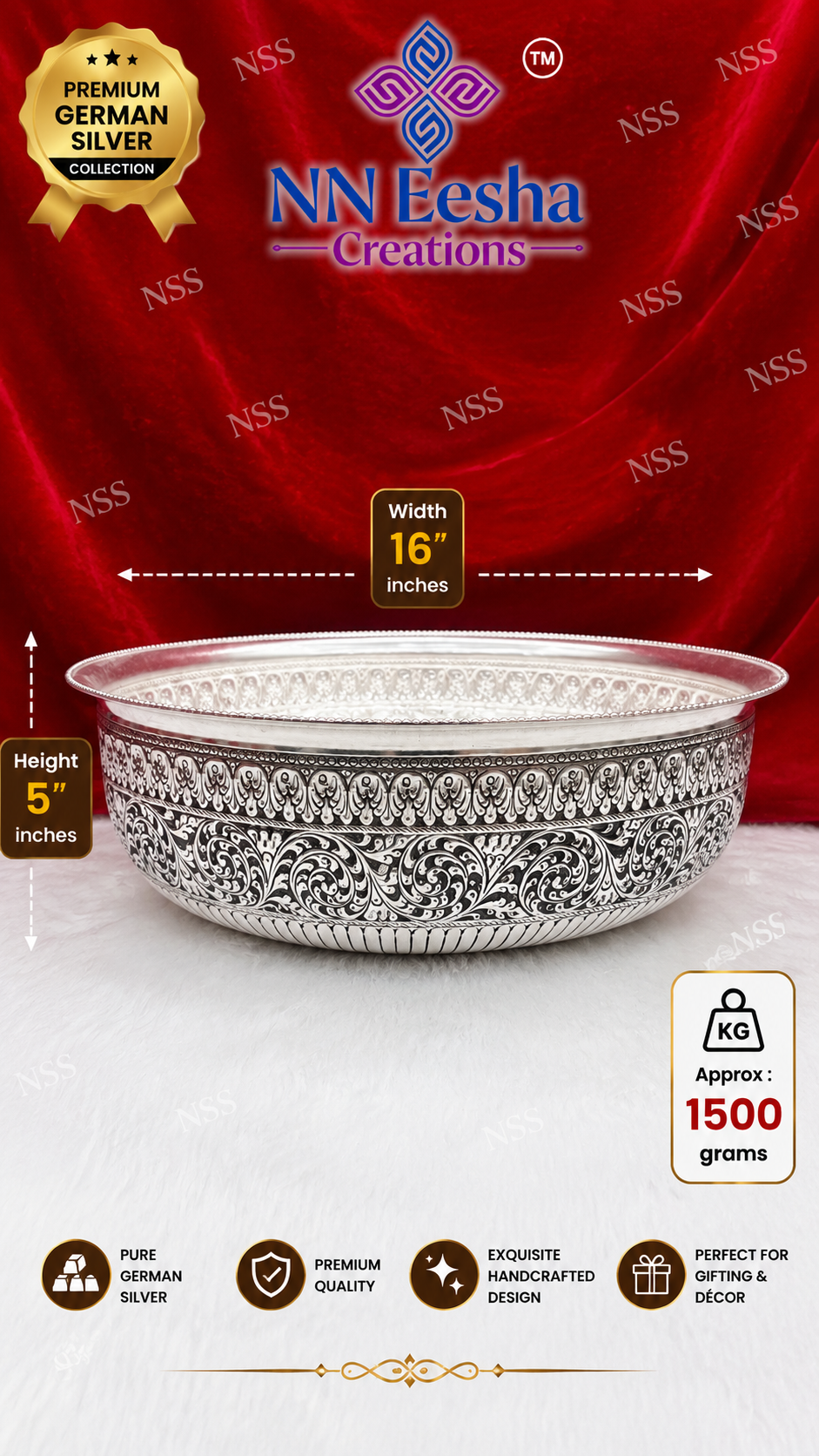 NN Eesha Creations German Silver
