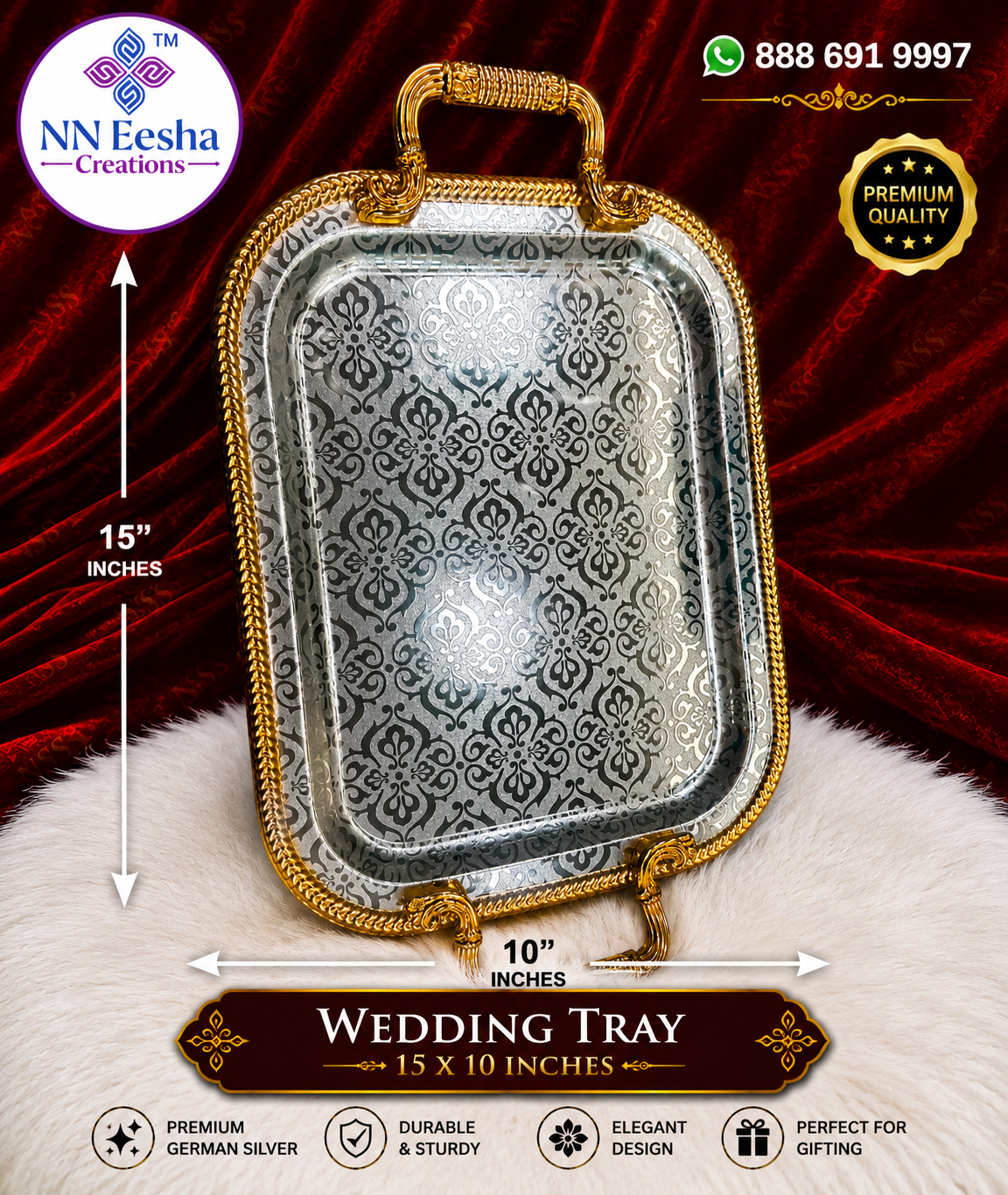 7110 - Premium German Silver Wedding Trays