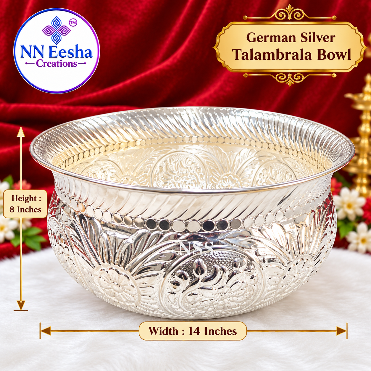 14 Inch Talambralu Bowl – German Silver